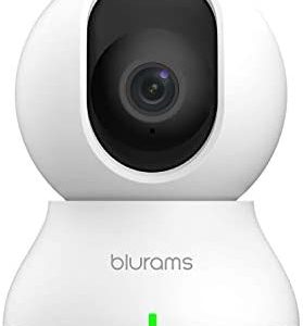 blurams Security Camera, 2K Indoor Camera 360-degree Pet Camera for Home Security w/Motion Tracking, Phone App, 2-Way Audio, IR Night Vision, Siren, Works with Alexa & Google Assistant