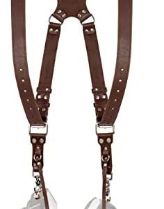 Camera Strap Accessories for Two-Cameras – Dual Shoulder Leather Harness – Multi Camera Gear for DSLR/SLR strap by C Coiro