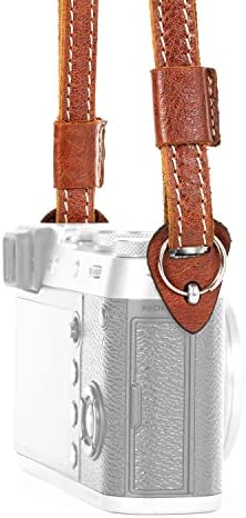 MegaGear MG1515 Sierra Series Genuine Leather Camera Shoulder or Neck Strap - Brown Compact - Image 9