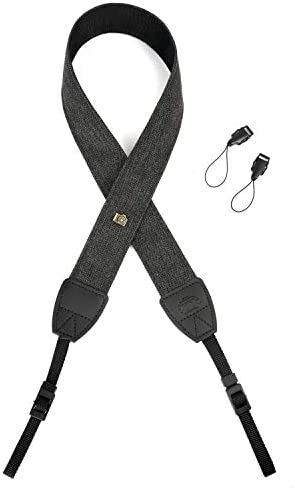WANBY Camera Strap Black Canvas Neck Shoulder Strap with Quick Release Buckles for DSLR SLR - Image 3
