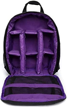 winvin Waterproof SLR/DSLR Camera Backpack Shoulder Bag Travel Case for Canon Nikon Sony Digital Lens (Purple) - Image 2